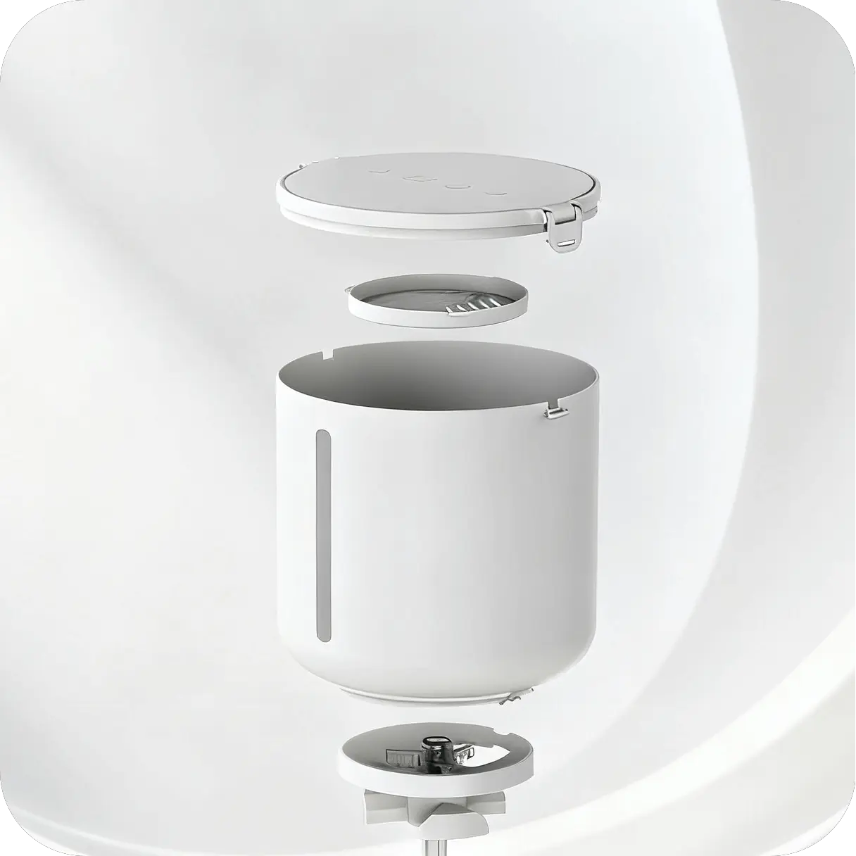 Display of the anti-scratch buckle accessory for a smart cat feeder