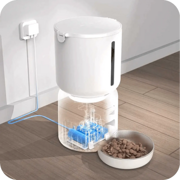 Display of the backup battery function of the smart cat feeder