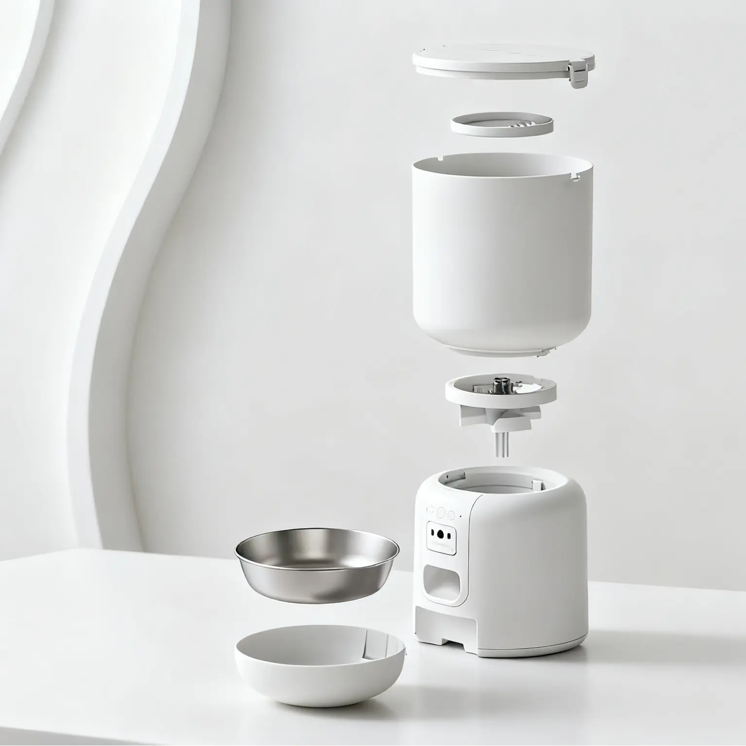 Product Structure of the White Cat Smart Feeder