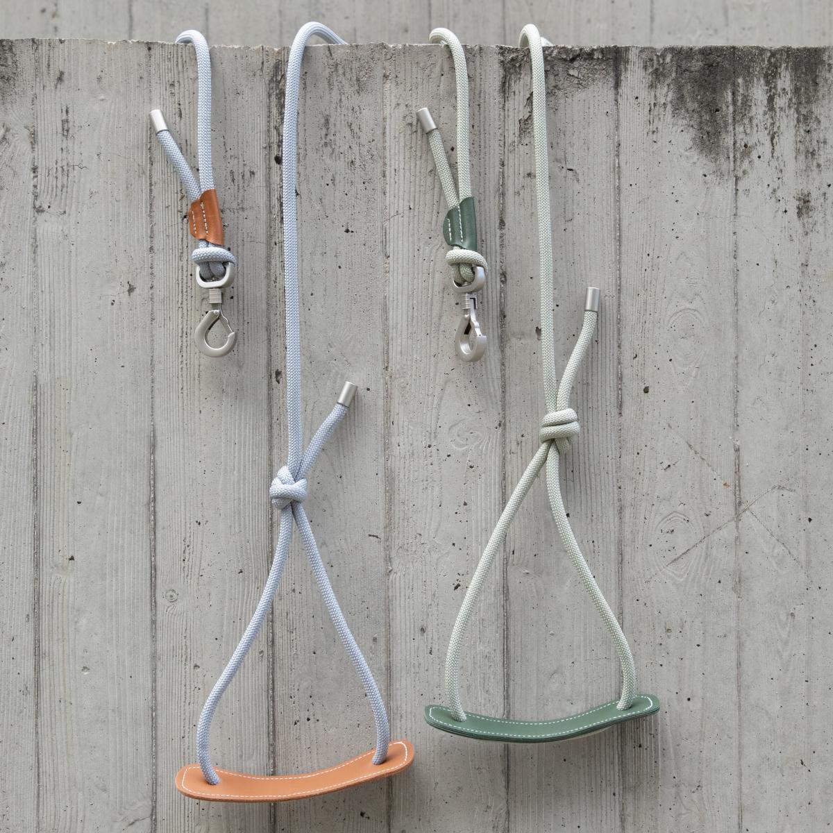dog harness and leash set with premium rope and metal clip details