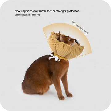 Adjustable cat Elizabethan collar with 360-degree wraparound design for stronger protection and anti-licking