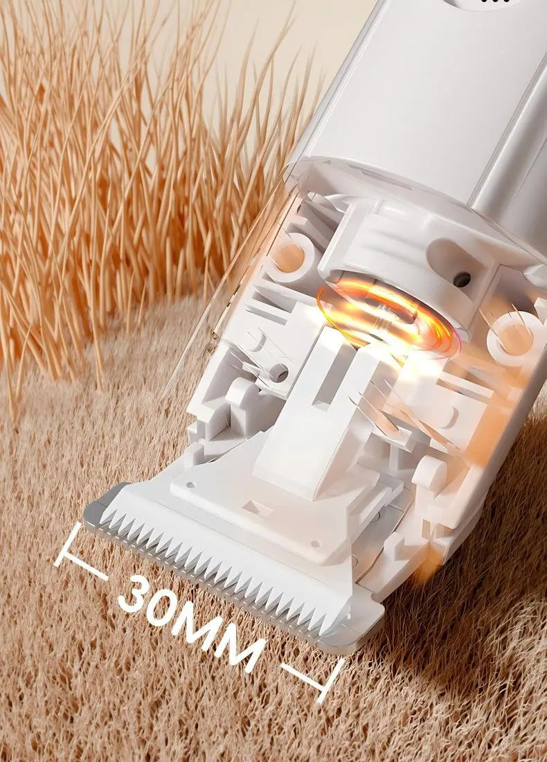 30mm wide blade on pet clippers for fast and efficient full-body grooming