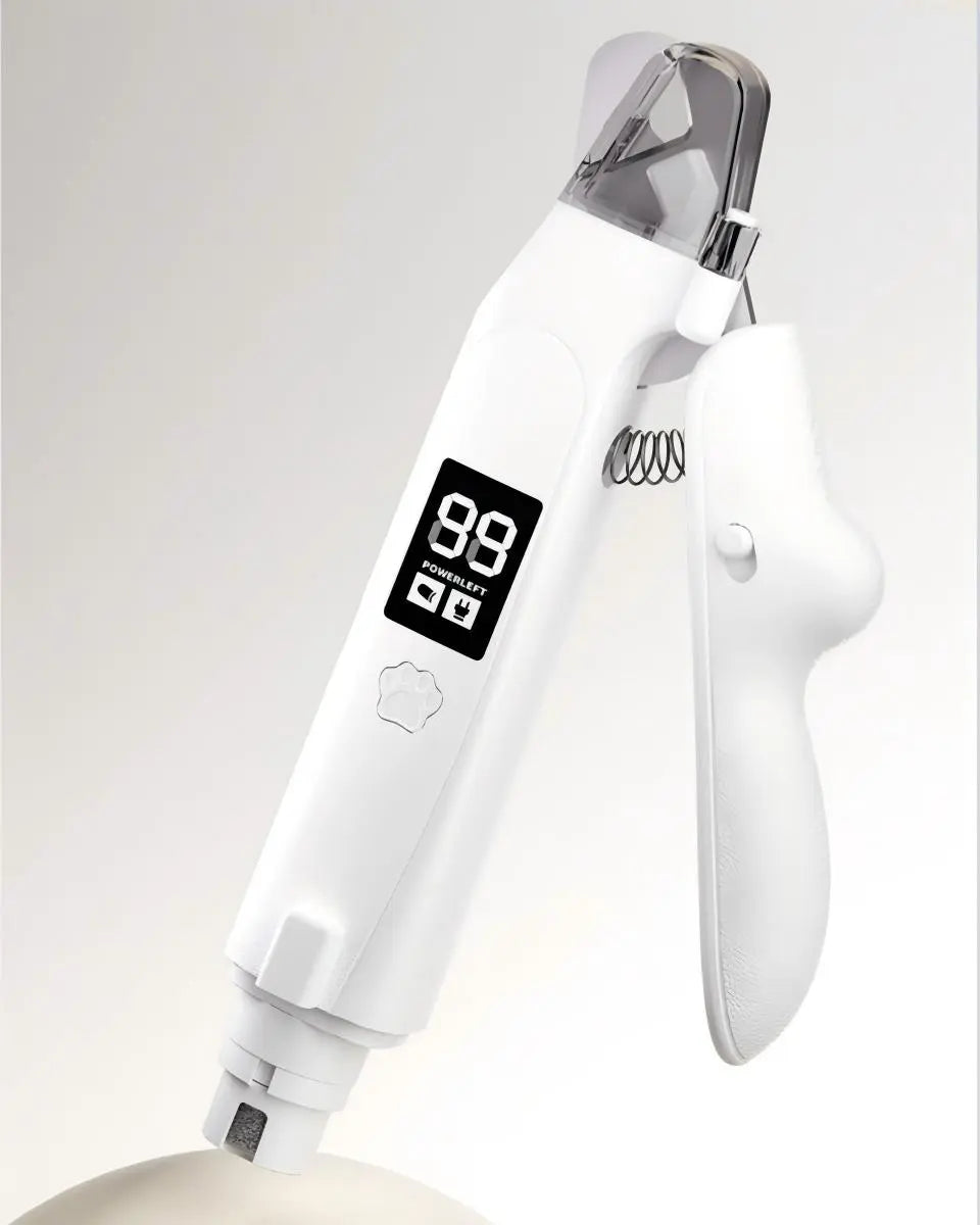 2-in-1 cat nail clippers and grinder with safety guard and ergonomic handle design.