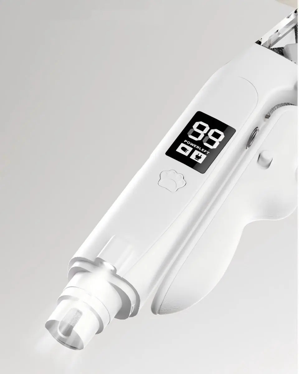 Cat nail trimmer with built-in LED light for precise nail cutting and better visibility.