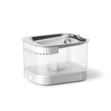 White automatic cat water fountain