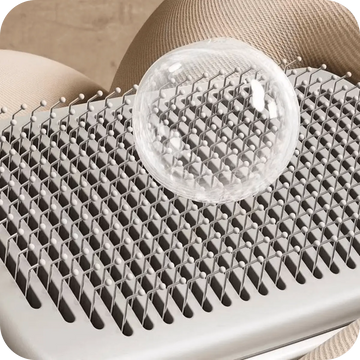 Cat brush for shedding featuring rounded pin tips for gentle and safe grooming